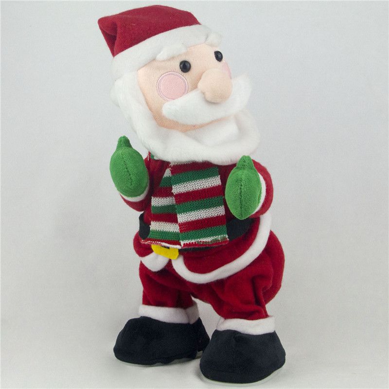 Dancing & Singing Santa Claus Plush Toy - Interactive Christmas Decoration With Shaking Butt For Kids & Holiday Parties_voghion.com