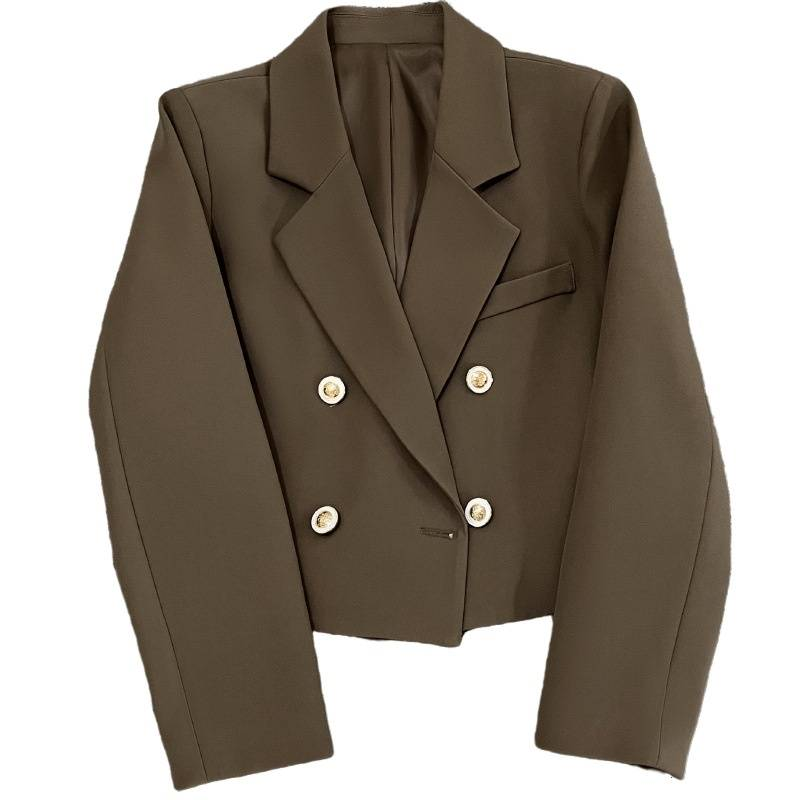 Vêtements pour femmes Veste de costume verte Nouveau style Petit tempérament Décontracté et polyvalent Petit costume_voghion.com