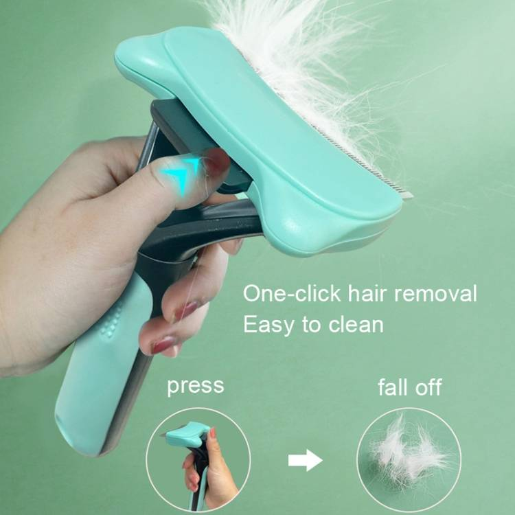 Pet Automatic Hair Removal Comb Curved Cat And Dog Open-knot Comb_voghion.com