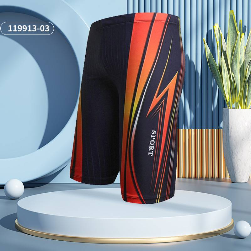 Men's Five-inch Swimming Trunks, Oversized And Stylish Printed Lace-up Swimming Trunks, Hot Spring Bathing Polyester Beach Shorts_voghion.com