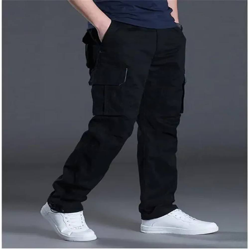 High Quality 2025 Spring Autumn Multiple Pockets Cargo Pants Men's Cotton Mid Waist Baggy Regular Trousers Male Combat Tactical Pants S-4XL_voghion.com