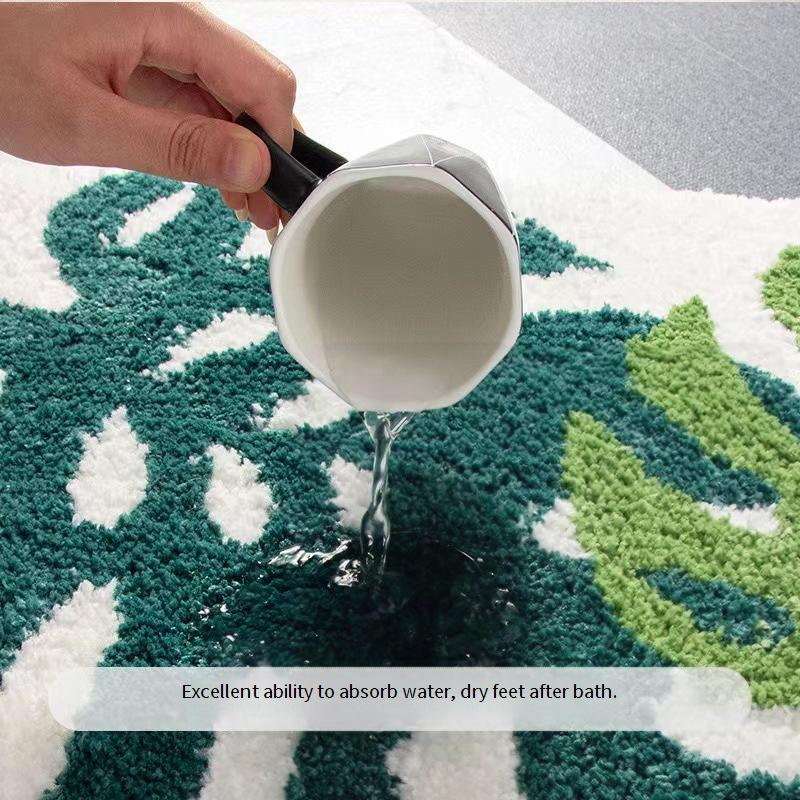 Alfombrilla de baño gruesa de primera calidad: microfibra ultraabsorbente y de secado rápido con reverso antideslizante para baño y entrada._voghion.com
