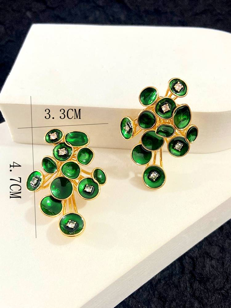 Orecchini a strati in smalto colorato con fiore di ninfea color corallo, per uso quotidiano, feste, compleanni e festa della mamma. Regalo a sorpresa per fidanzata o figlia._voghion.com