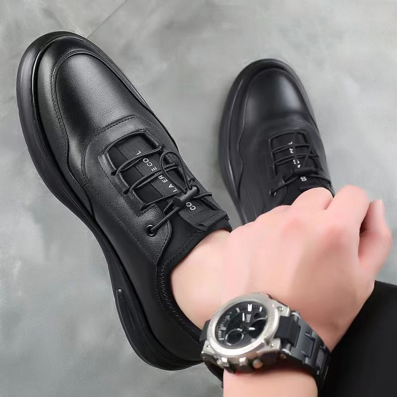 Genuine Leather Men's Business Casual Breathable Comfortable No Slip Versatile Shoes Loafers Men Sneakers Chaussures_voghion.com