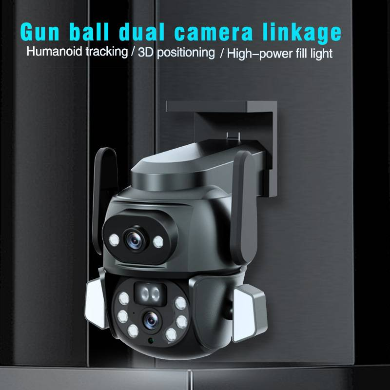 Smart Gun-ball WiFi Surveillance Camera, Remote Access Via Mobile Phone, HD Night Vision, PTZ Monitor, Outdoor Waterproof_voghion.com