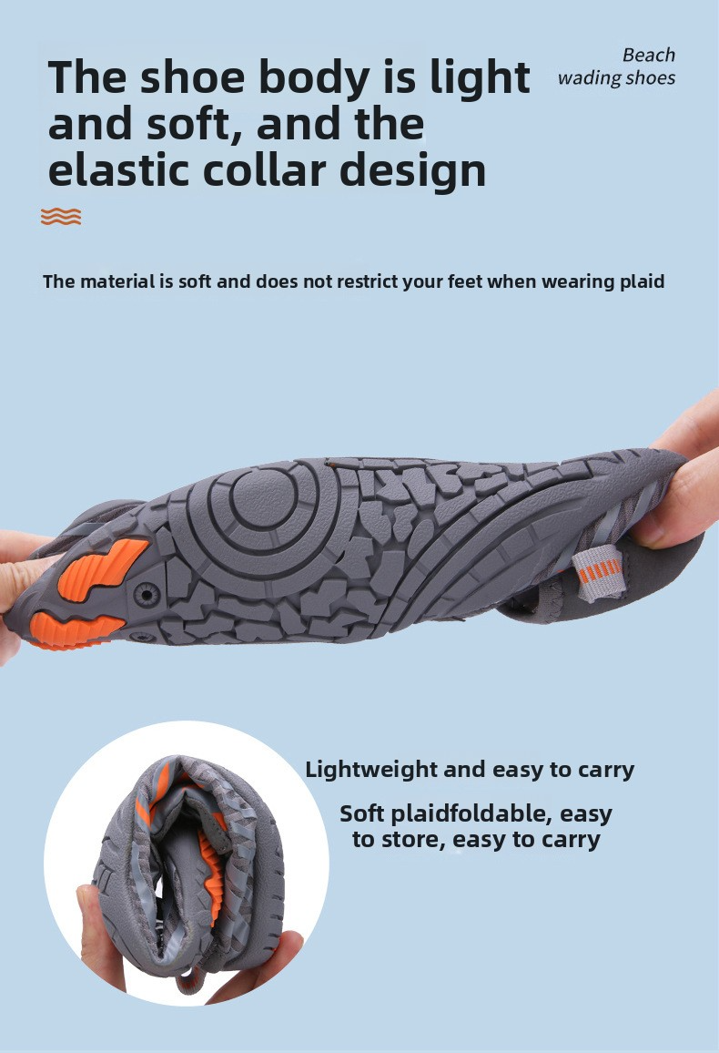Scarpe da acqua unisex ad asciugatura rapida con suola antiscivolo, leggere e traspiranti per nuoto, spiaggia, yoga e avventure all'aria aperta._voghion.com