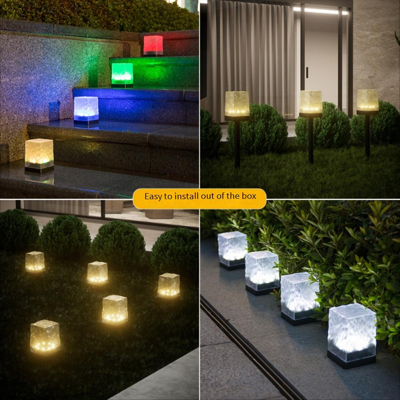 Solar Powered Garden Lights Outdoor Waterproof LED Landscape Lighting With 3-in-1 Function (White/Warm/Color Changing) For Yard, Pathway_voghion.com