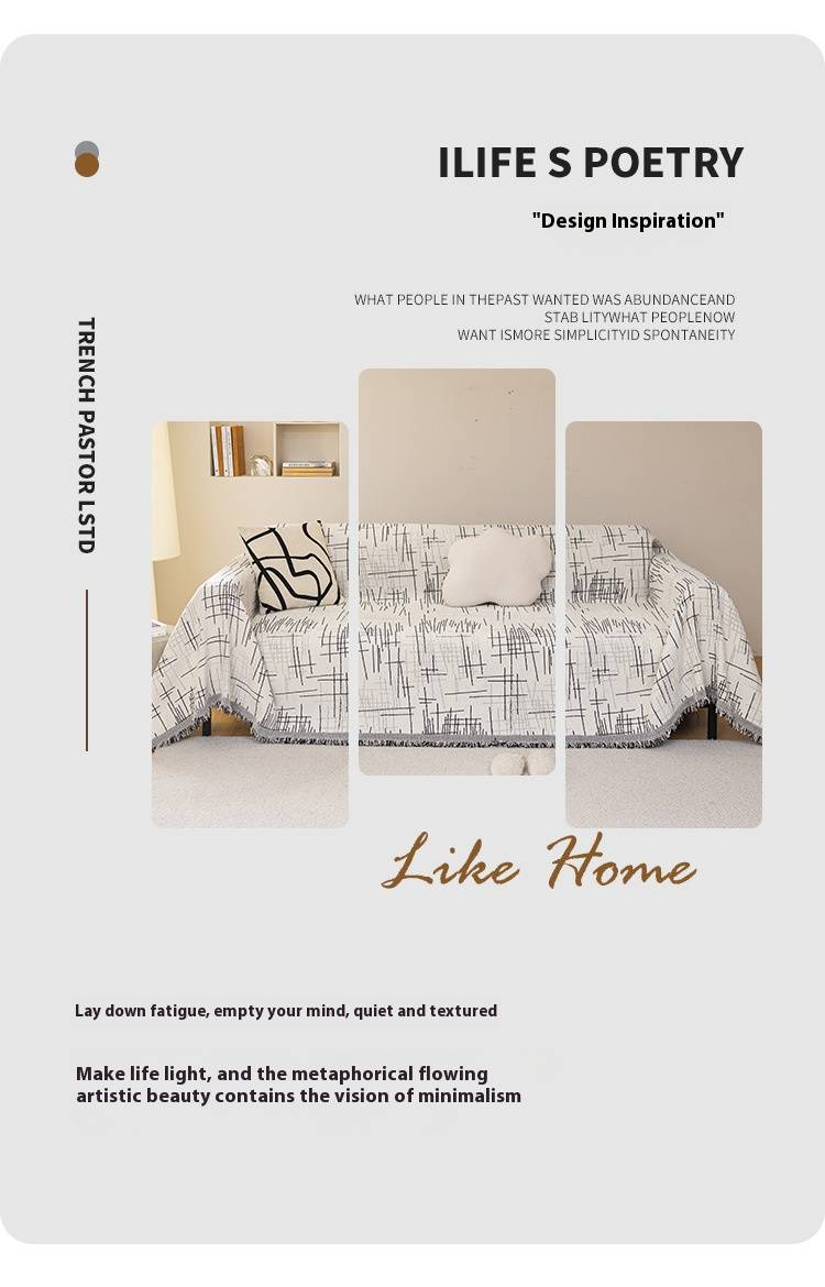 Nordischer minimalistischer Chenille-Sofabezug – gestreiftes Design, vollständiger Schutz für Anbausofas, benutzerdefinierte Größen (180–420 cm), mehrere Farben_voghion.com