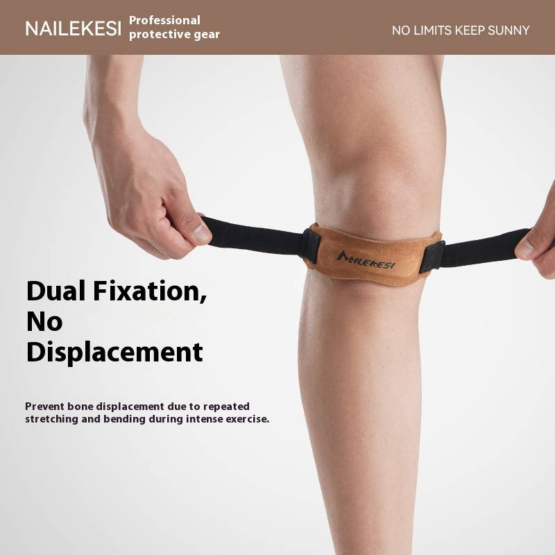 Joelheira profissional de couro com suporte para patela para homens e mulheres - maior estabilidade para corrida, badminton, pular corda e alívio de lesões esportivas_voghion.com
