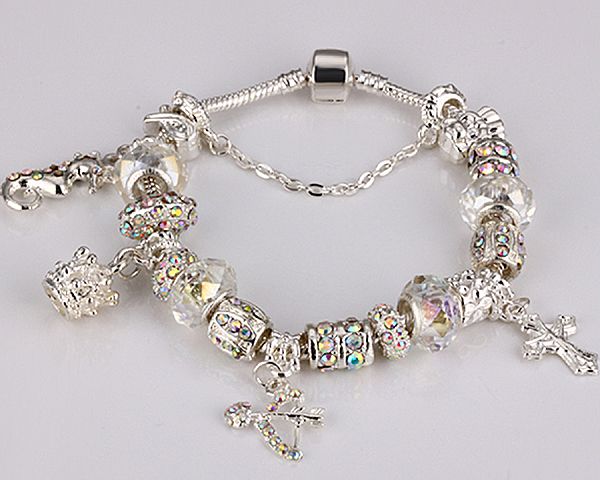 2025 New Bracelet 925 Sterling Silver Women Fashion Costume Fine Heart/Lovely Beads Charm Bracelets Jewelry For Women_voghion.com