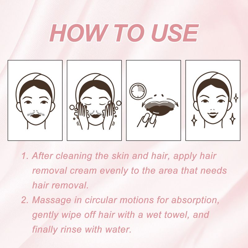 Ouhoe krema za odstranjevanje dlak Peach nežna nedražeča krema za čiščenje obraza in ustnic za ženske, krema za hitro odstranjevanje dlak_voghion.com