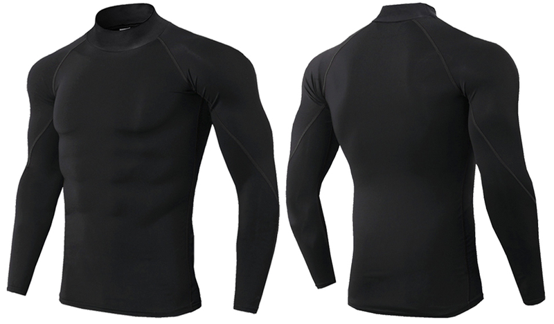 Dry Fit Kompressionsshirt Herren Rashgard Fiess Lange Ärmel Laufshirt Herren Gym T-Shirt Fußballtrikot Sportbekleidung Sport_voghion.com