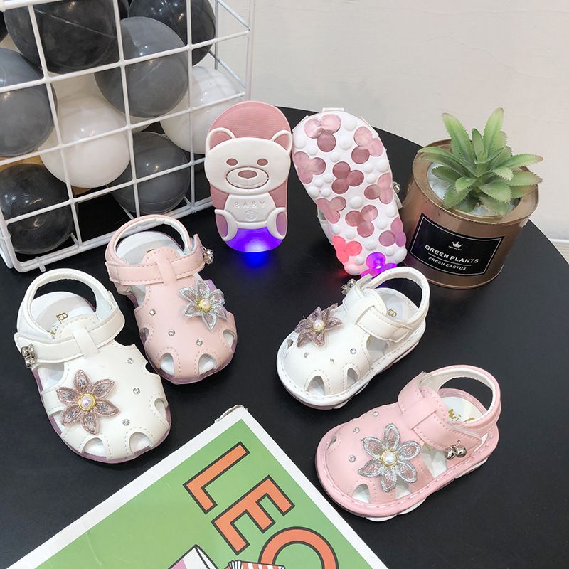 Kinderschuhe Neue Sommer Mädchenschuhe Babyschuhe Babyschuhe weiche Sohle Kleinkindschuhe Prinzessin Schuhe kleine Lederschuhe Sandalen_voghion.com