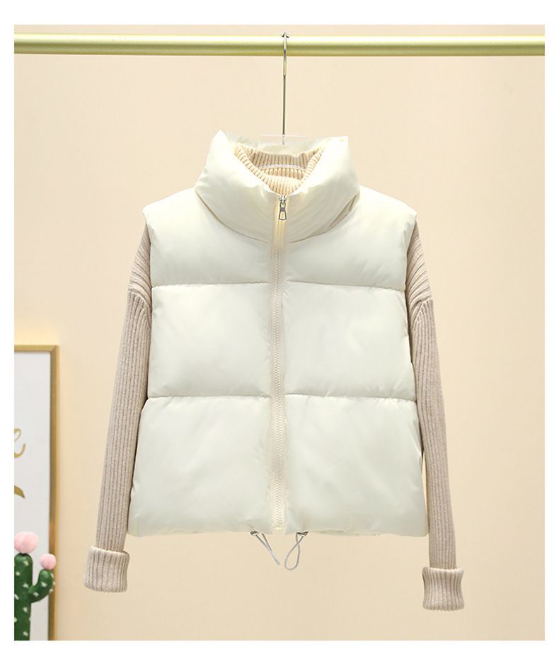 Gilet matelassé sans manches pour femme - Veste courte matelassée pour l'automne et l'hiver, superposition légère et chaude, tenue décontractée et de bureau_voghion.com