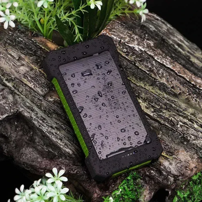 100000 MAh Solar Power Bank External Battery Portable Charger Waterproof Powerbank W/SOS Flashlight For IPhone Xiaomi_voghion.com