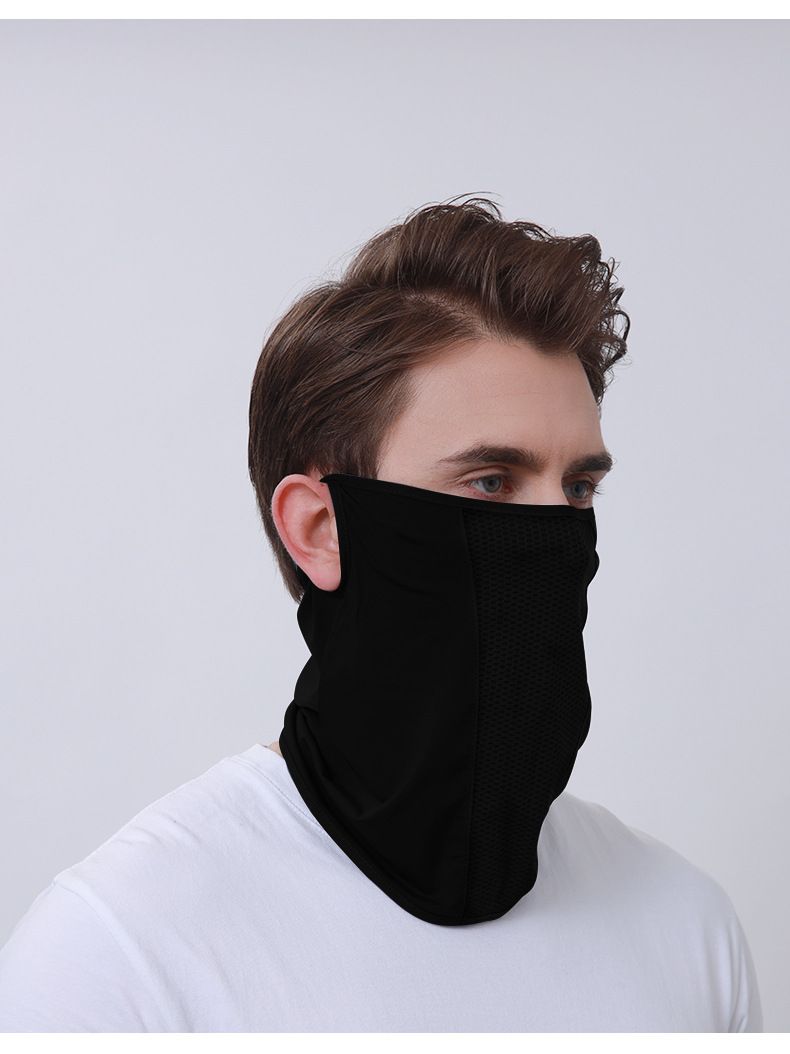 Kõrva riputatav päikesekaitsemask suvisteks välispordialadeks, jääsiidist ultraviolettkiirgust läbilaskev hingav võrk, golfiratta kaelarihm_voghion.com