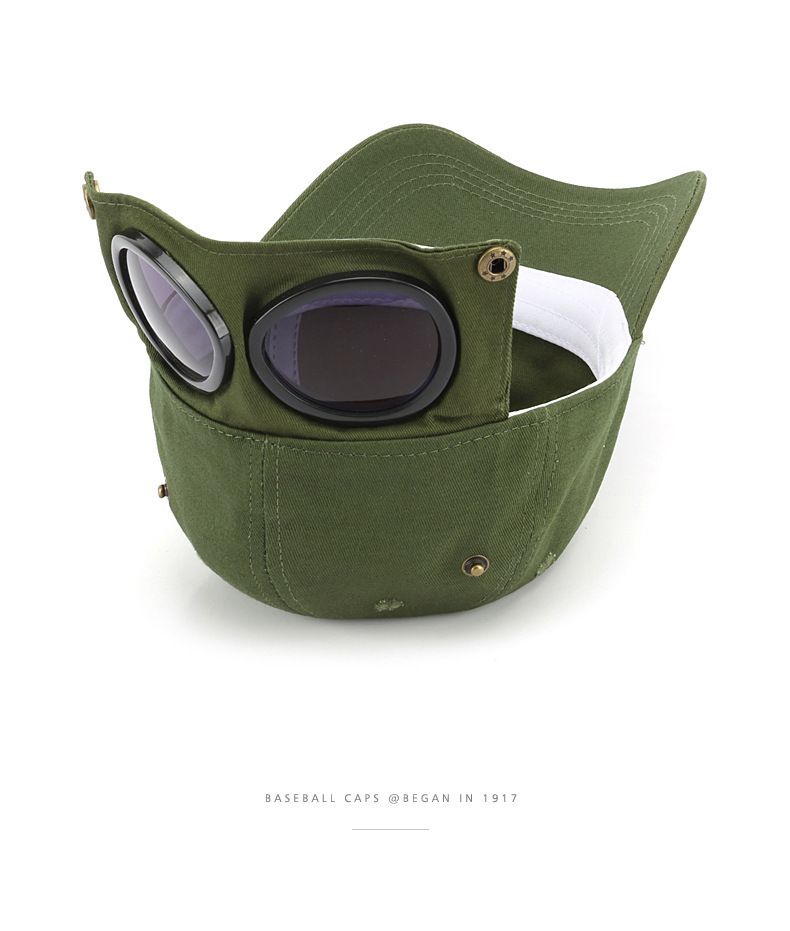Pilot hat tide ins personalized glasses duck tongue hat men sunglasses sunshade summer hundred with_voghion.com