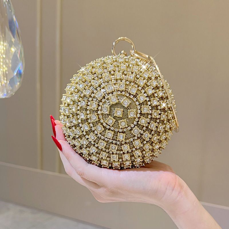 Bolso de mano para mujer con forma de bola de diamantes de imitación, estilo bandolera, para fiesta de noche, pequeño_voghion.com