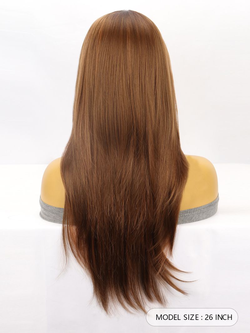 Synthetic Clip-in New Products, Front Lace Synthetic Wigs For Women, Middle Parted Long Curly Hair Wigs, Multi Layered_voghion.com