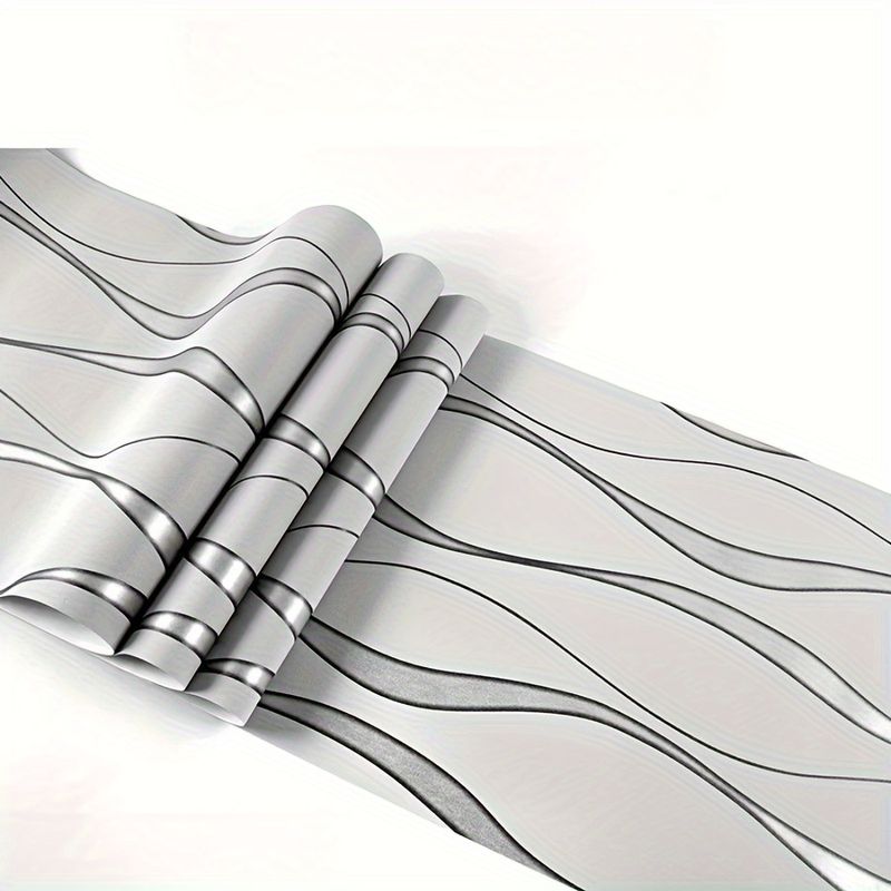 3D Striped Self-Adhesive Wallpaper Three-Dimensional Geometric Pattern DIY Waterproof Removable Stickers Bedroom Living_voghion.com