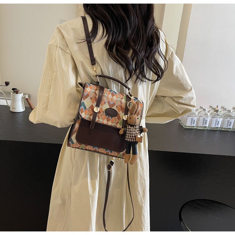 High-End Niche Double Backpack For Women 2024 New Crossbody Bag Stylish Versatile Fashion Single Shoulder Handbag_voghion.com