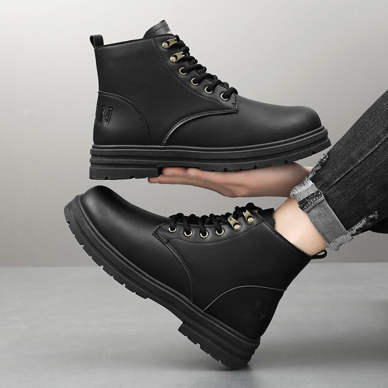 Nouvelles bottes courtes de travail britanniques polyvalentes rétro pour hommes, tendance décontractée d'automne et d'hiver, bottes Martin_voghion.com
