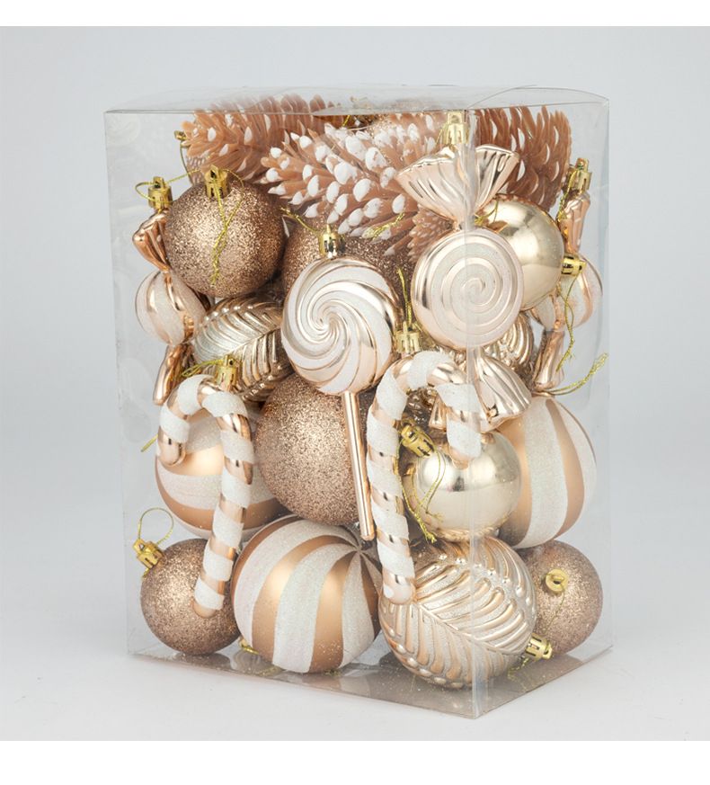 Χριστουγεννιάτικο 8cm/6cm36 Σετ Τεμαχίων Χριστουγεννιάτικη Μπάλα Χριστουγεννιάτικο Κρεμαστό Κουτί δώρου Κοστούμι Χριστουγεννιάτικο Δέντρο Αξεσουάρ Διακόσμηση_voghion.com