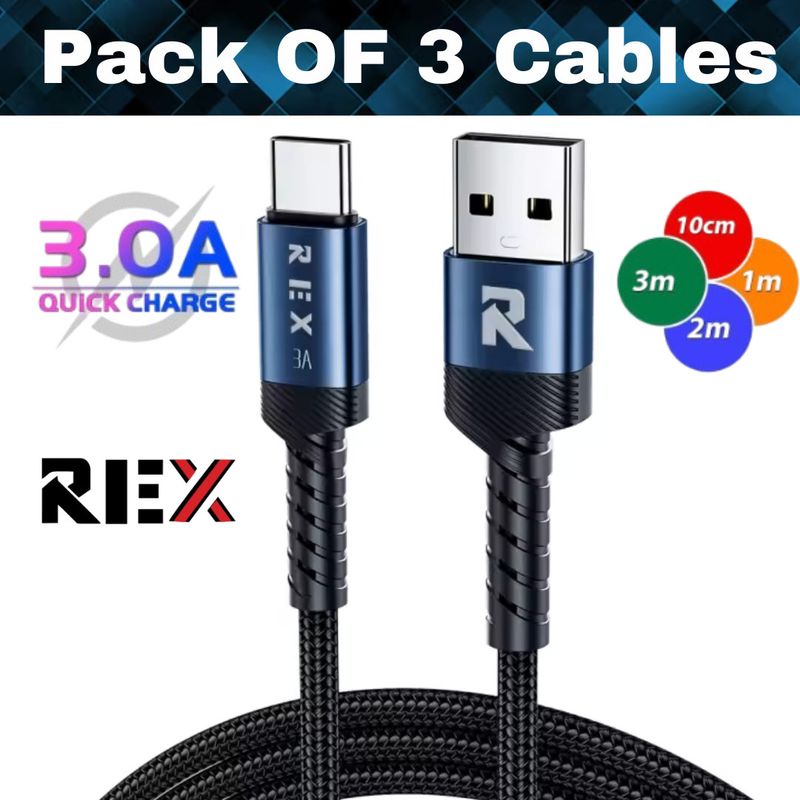 USB A auf Typ C Schnellladekabel 3A für Samsung Handy-Anschluss USB C Kabel_voghion.com