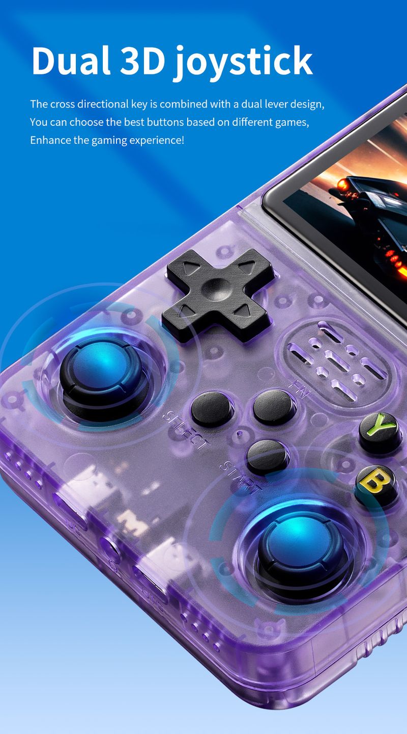 Video Game Consoles R36S Open Source Handheld Game Console Portable Retro Arcade Game Nostalgic 3D Dual System Handheld_voghion.com