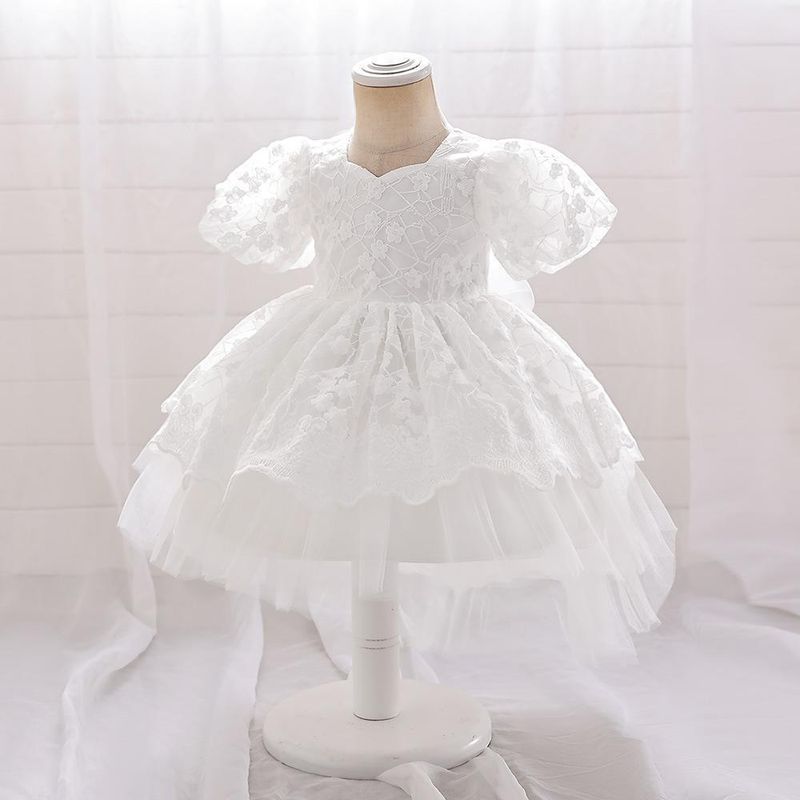 Vestito da principessa per bambini, nuovo vestito da bambina di mezza età, festa di compleanno, gonna tutù dolce in rete ricamata a bolle_voghion.com