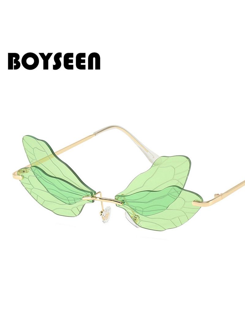 LazyZoom Dragoy Shape Catwalk Girls Fashion Unique Gradient Sunglasses Instagram Mesh Red Asian Culture Butterfly Glasses_voghion.com