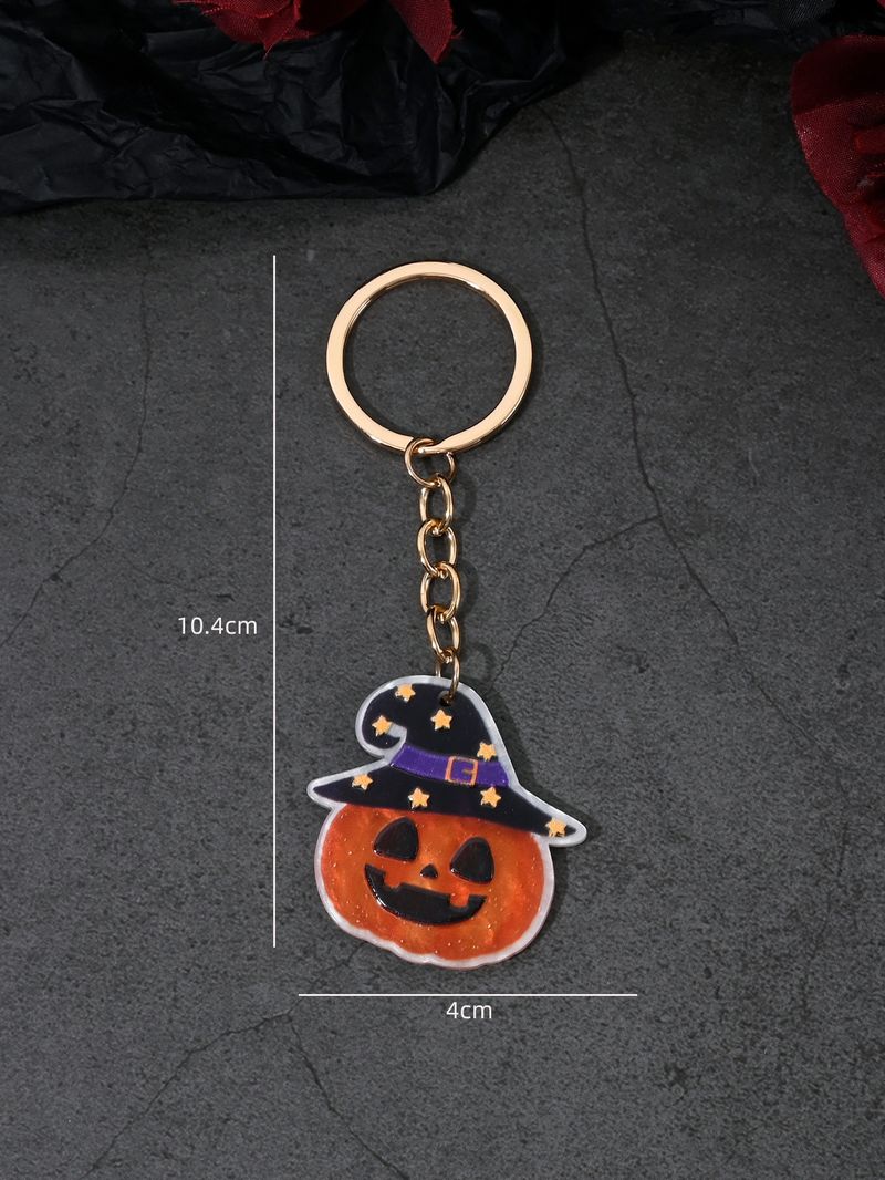 Skull Pumpkin Spider Web Scarecrow Pendant Keychain Halloween Series Ornament_voghion.com