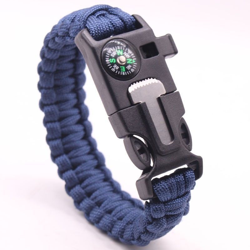 Umbrella Rope Flint, Multifunctional Compass, Tactical Bracelet, Outdoor Mountain Climbing And Rescue Whistle Survival_voghion.com