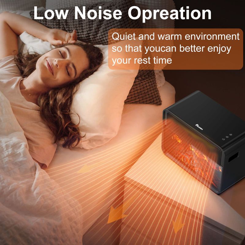 IAGREEA Portable Electric Fireplace Heater, Good Insulation Performance, Safe And Low Noise, For Home Indoor Office_voghion.com