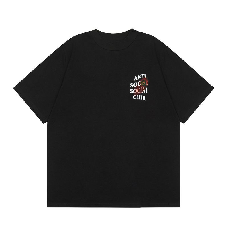 Amerikaanse retro T-shirt met korte mouwen en kleine letterprint met pauwenveer, zomermodemerk voor heren en dames_voghion.com