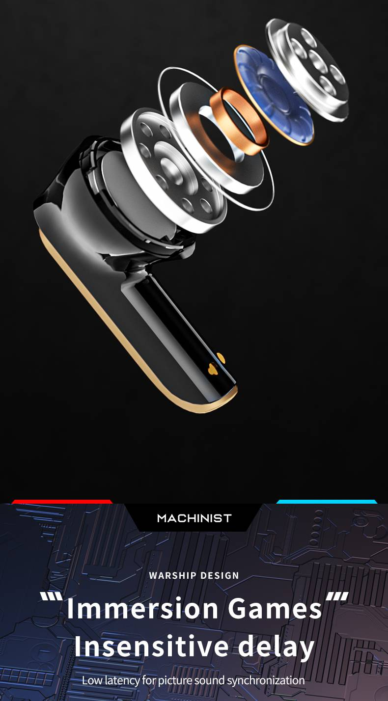 Wireless Headset With Zero Delay, Ergonomic HD Stereo Headphones For Gaming, Sports, Work, And TF Card Support (Model TF-T20)_voghion.com