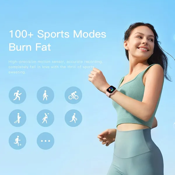 Viedais pulkstenis 1,83 collu Full Touch BT zvanīšanas viedpulkstenis, fitnesa izsekošanas pulkstenis Android un IOS tālruņiem Sirdsdarbības sporta režīmi/asins skābekļa kontrole_voghion.com