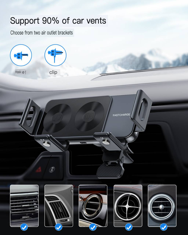 New CE certified ZfoldFlip car wireless charger suitable for Samsung folding screen mobile phone holder_voghion.com