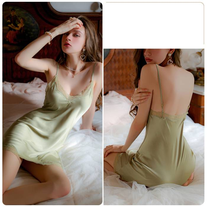 2024, chemise de nuit à bretelles, romantique, sexy et de haute qualité M-2XL_voghion.com