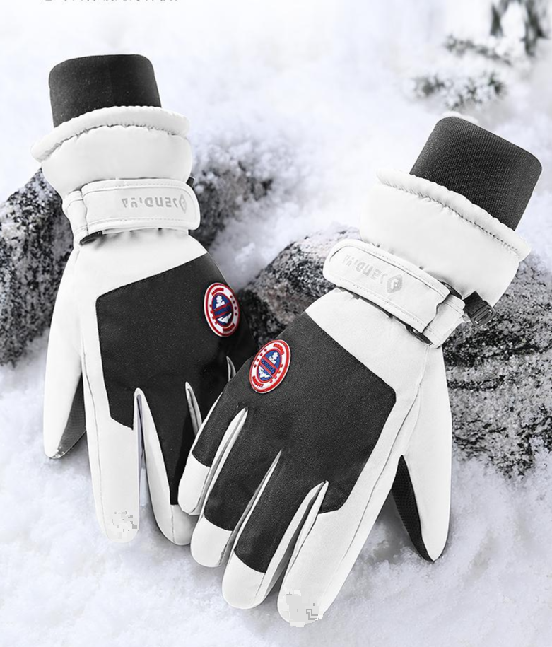 Guanti da sci invernali, touch screen, moto, isolamento in peluche, guida spessa, impermeabili, antivento, resistenti al freddo,_voghion.com