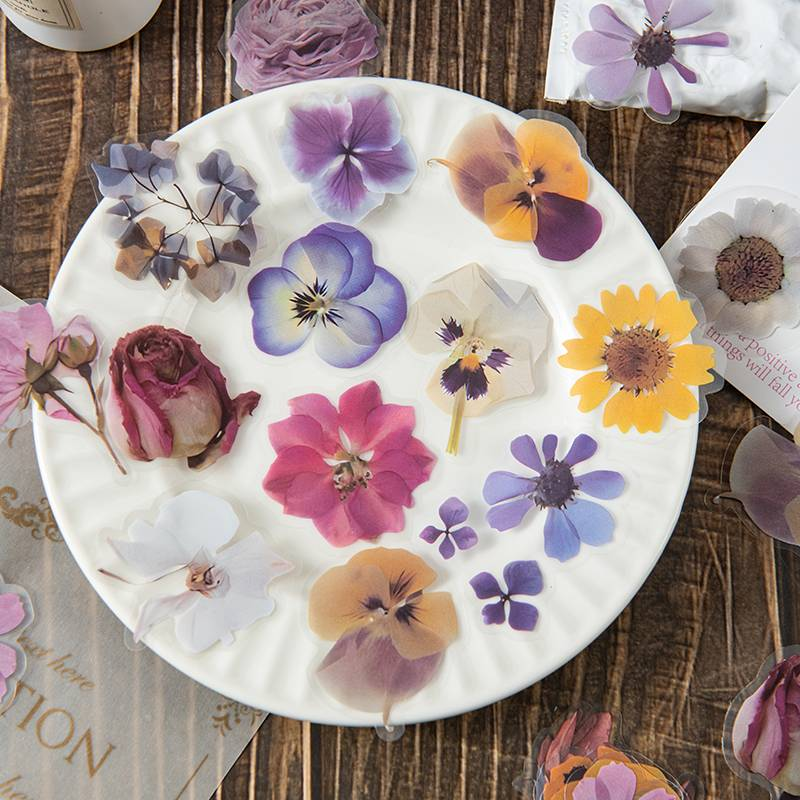 40 de coli/pachet de autocolante lucioase cu trandafiri și decor de cristal, autocolante florale autoadezive pentru albume de scrapbooking_voghion.com