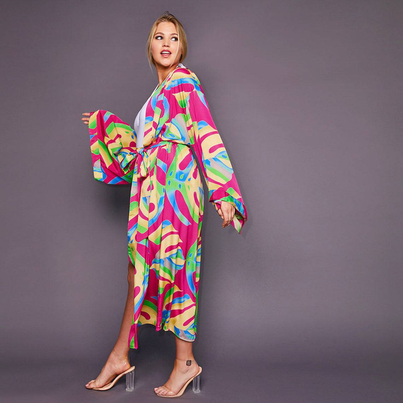 Women's Beach Cover-Up Cardigan - Sun Protective Swimwear Wrap, Lightweight Bikini Cover & Vacation Outerwear_voghion.com