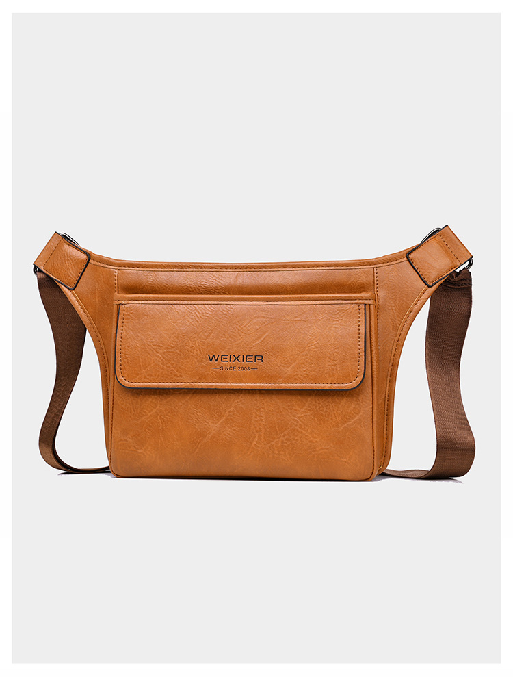 Borsa a tracolla impermeabile da uomo - Elegante borsa a tracolla con grande capacità, materiale PU resistente, perfetta per l'uso quotidiano e i viaggi_voghion.com