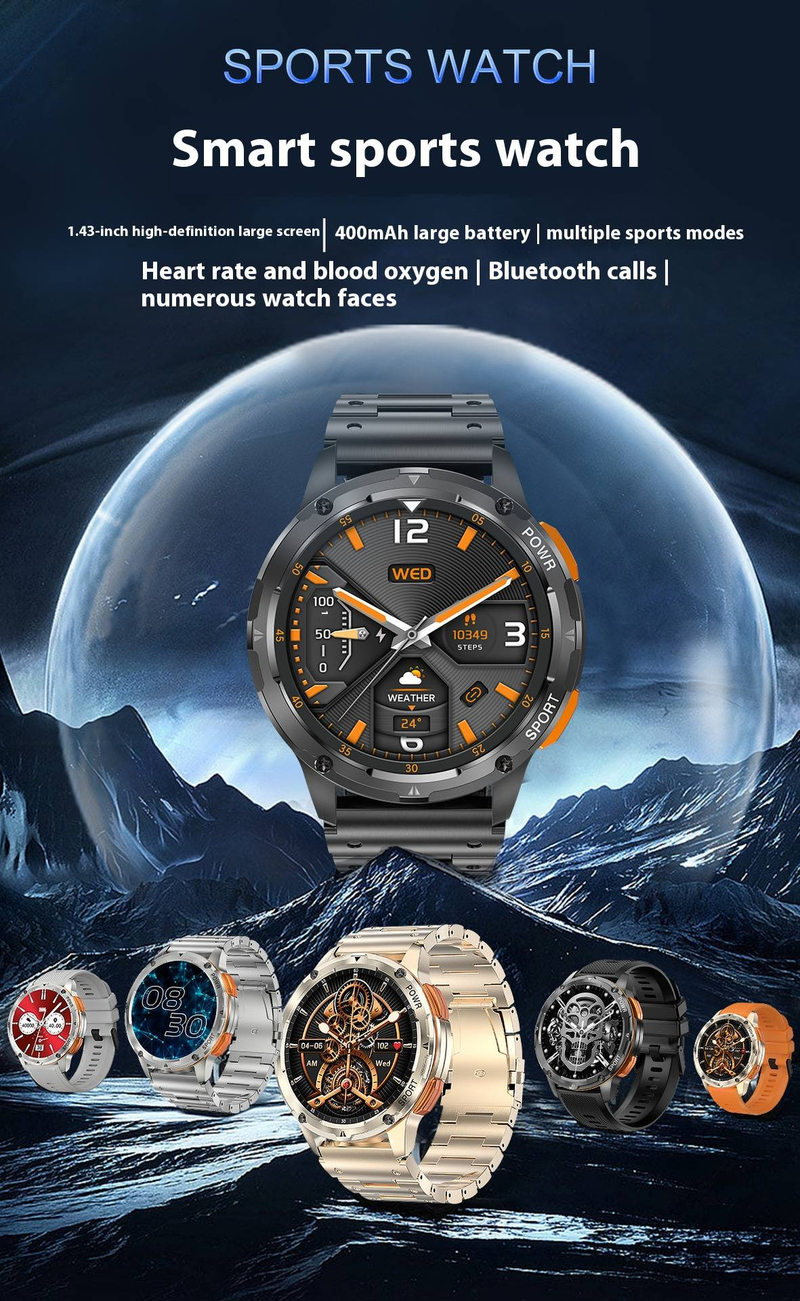 AK59 Smart Watch For Men & Women, Fitness Tracker With Heart Rate Monitor, Blood Oxygen & Sleep Tracking, Bluetooth Call, IP68 Waterproof_voghion.com