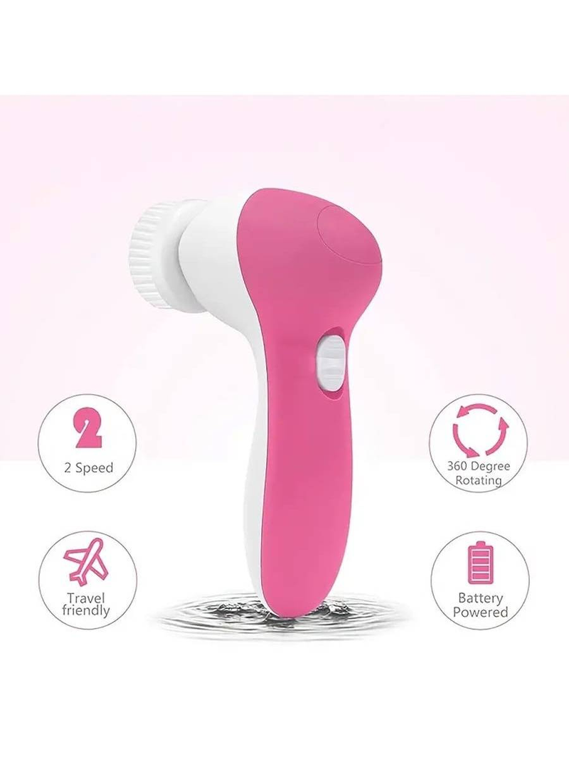 Spazzola elettrica per la pulizia del viso 5 in 1: deterge in profondità, rimuove i punti neri, esfolia e massaggia per una pelle radiosa!_voghion.com
