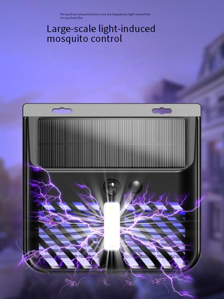 Solarbetriebene Mückenvernichterlampe mit Bewegungssensor, wasserdichter Insektenvernichter für den Außenbereich für Garten, Terrasse und Bauernhof_voghion.com