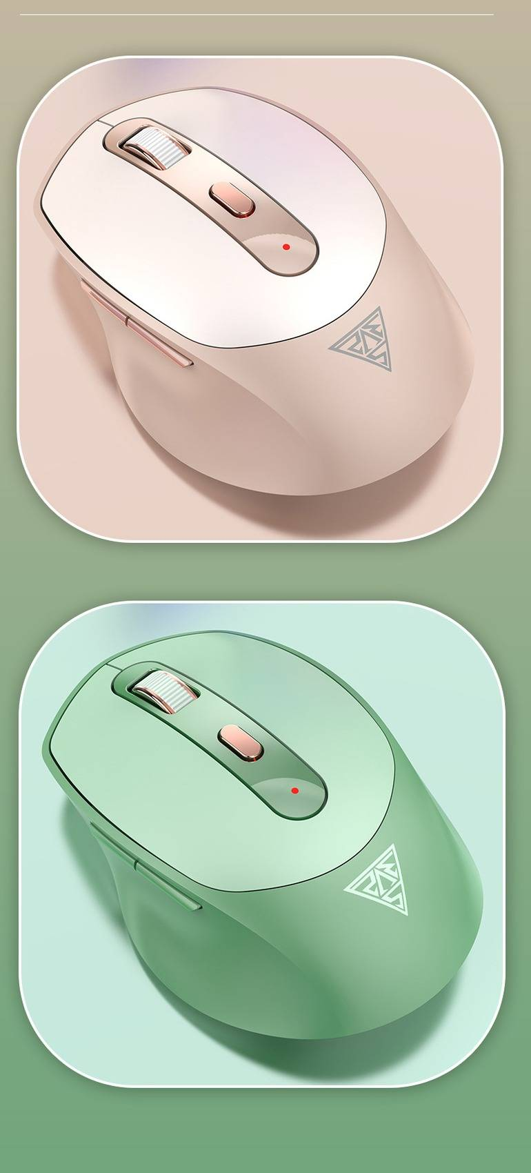 Souris sans fil Bluetooth Jingdi M20, double mode, clic silencieux, rechargeable, ergonomique, pour ordinateur portable (1600 DPI, 6 boutons, portée de 10 m)_voghion.com