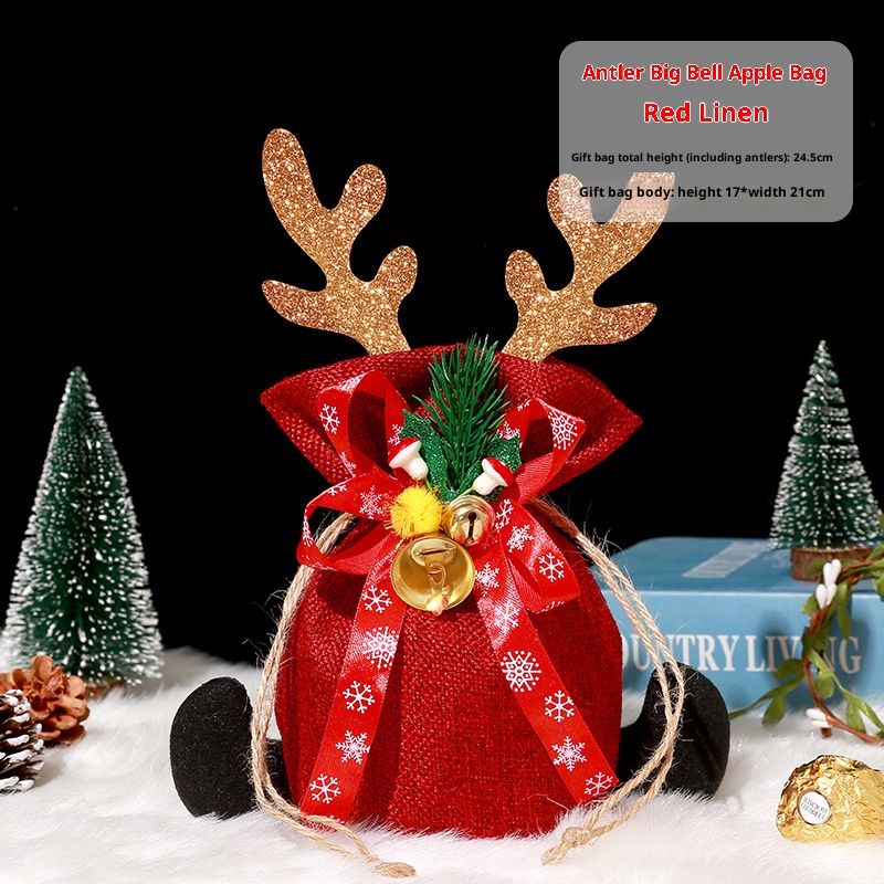 Sacs cadeaux festifs pour Noël - Motifs mignons Père Noël, bonhomme de neige, rennes et ours - Sacs cadeaux pour bonbons, friandises et décorations_voghion.com