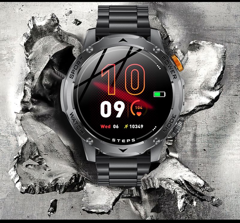 LIGE Bluetooth Smartwatch With HD Touchscreen, Waterproof, Fitness Tracker, Heart Rate & Blood Oxygen Monitor, Sleep Tracking For Men & Women_voghion.com