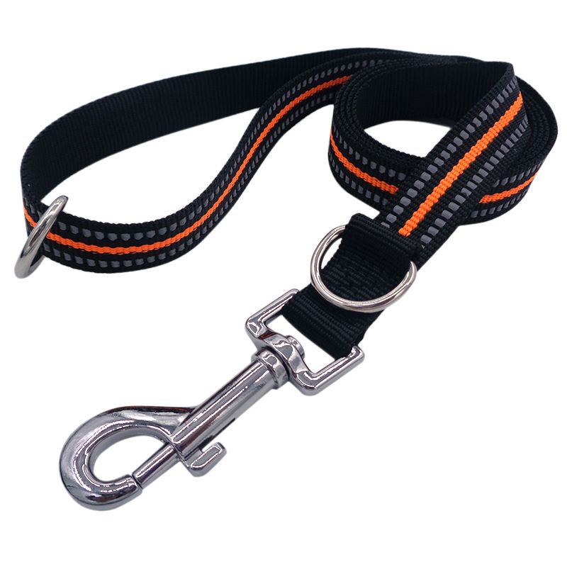 Pet Double D Buckle Walking Training Rope Dog Leash Adjustable Night Reflective_voghion.com